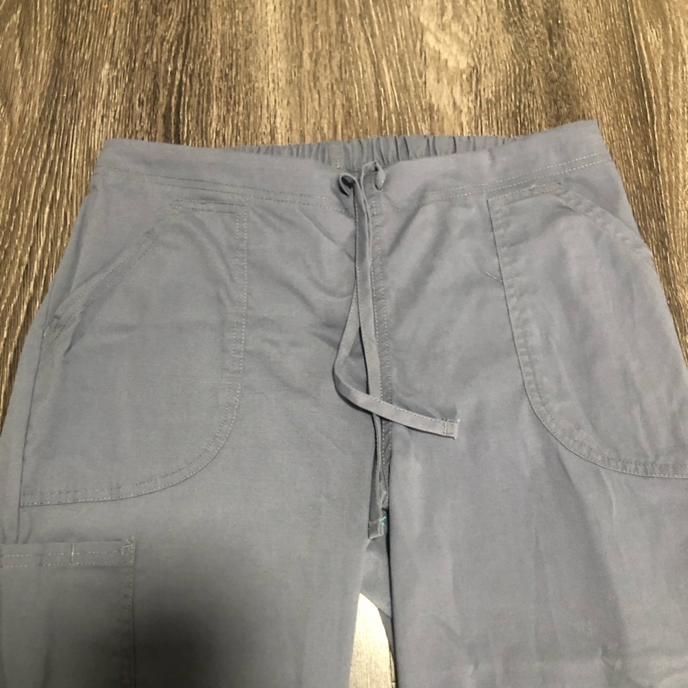 SCRUBSTAR Condor Grey Cargo Scrub Pants Straight Leg Drawstring Size S - Picture 3 of 9